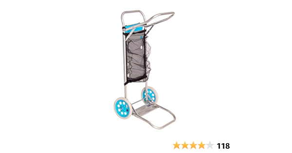 Monty- LOLAhome Carro portasillas Plegable Azul de Aluminio ...