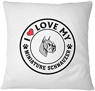 MINIATURE SCHNAUZER DOG I love my Sofa Bed Home Decor Pillow Cover Pillow & Cover Set RENJUNDUN