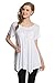 LARACE Womens Swing Tunic Tops Loose Fit Comfy Flattering T Shirt (3X, White)
