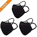 Anti Flu and Dust Mask, Reusable Cotton Comfy Breathable Half Face Masks for Women Man Black, Protection Against Pollution for Outdoor