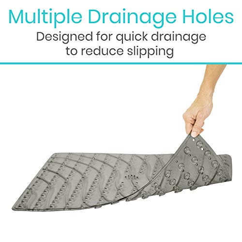 Vive Shower Stall Mat Non Skid Bathtub Floor for Kids, Adults