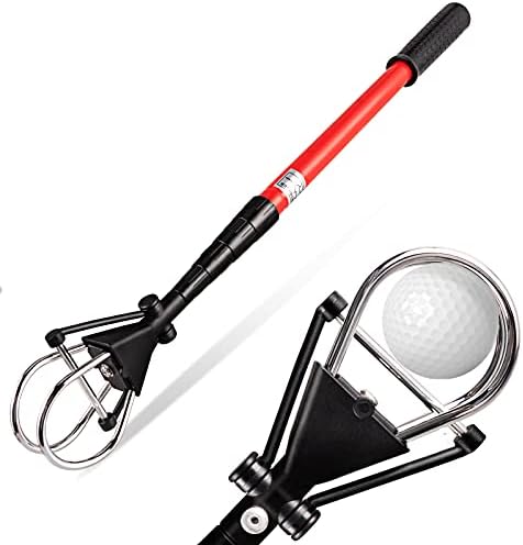 COENGWO Golf Ball Retriever, Golf Ball Picker with Automatic Locking Tool Portable Golf Pick Up Scoop Balls Grabber Retriever Golfer Tackle Accessory Golf Gift for Men(Golf Ball Not Included) COENGWO Golf Ball Retriever, Golf Ball Picker with Automatic Locking Tool Portable Golf Pick Up Scoop Balls Grabber Retriever Golfer Tackle Accessory Golf Gift for Men(Golf Ball Not Included)