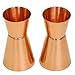 Copper Jigger Shot Glasses - 100% Copper Double Jiggers - 2oz / 1oz 3 5/8