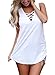 Sipaya Summer Tank Tops for Women Flowy Tops Sleeveless Shirts Camisole White XL