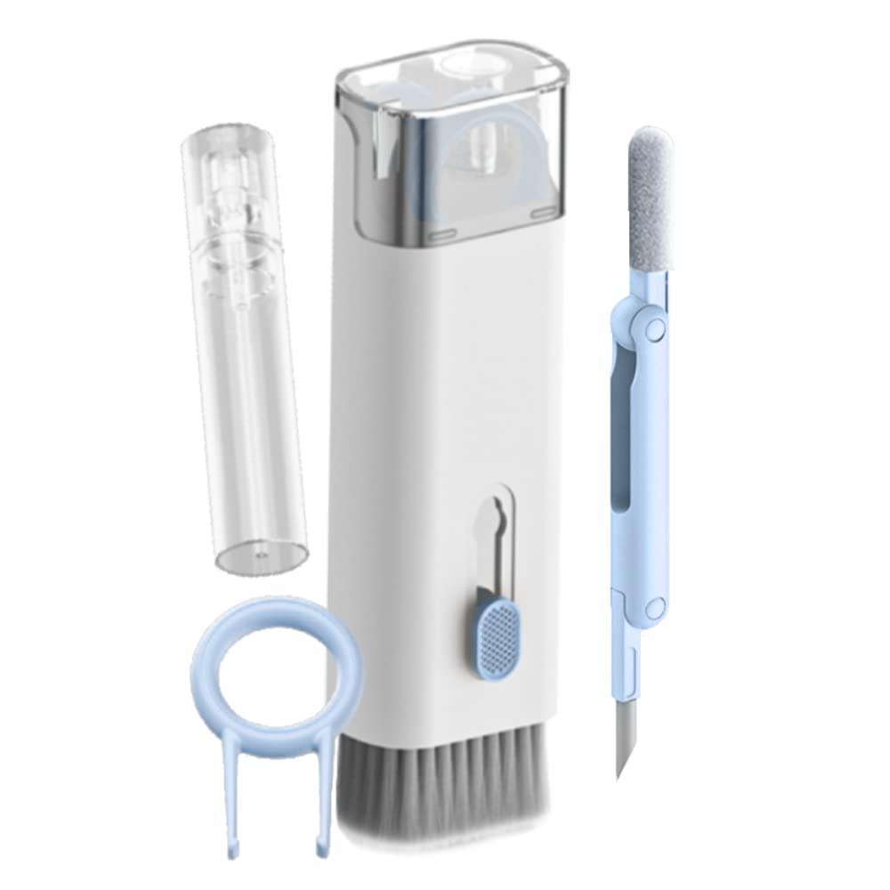 BLOOOK Cleaning Brush for Keyboard, 7-in-1 Keyboard Cleaning Brush Kit, Multifunctional Earphones Cleaner with Keycap Puller, for Airpods Earbuds Smartphone Cleaning Set (Blue)