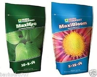 General Hydroponics Maxigro, Maxibloom 2.2 Lbs. Each