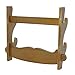 Eforlife Sword Holder Wall Mount Decent Solid Real Wood Samurai Sword Stand Bracket Hanger for Katana Wakizashi Tanto (2 Tier)