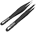 Equinox Professional Tweezers Set - 2 Pack of Slant-Tip and Pointed-Tip Tweezers - Stainless Steel Tweezers Great for Plucking Eyebrows, Nose Hairs, and Facial Hair
