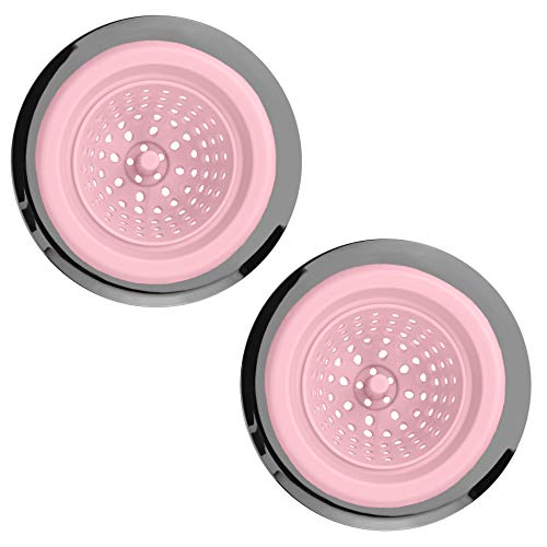 image for Country Kitchen Set of 2 Sink Strainers, Flexible Silicone Kitchen Sin