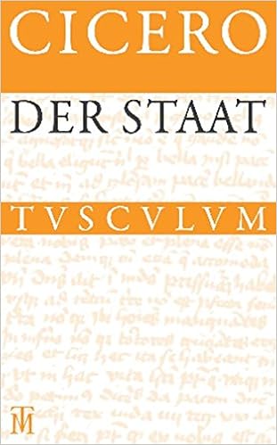 Der Staat De Re Publica Lateinisch Deutsch Sammlung Tusculum Amazon De Nickel Rainer Cicero Bucher