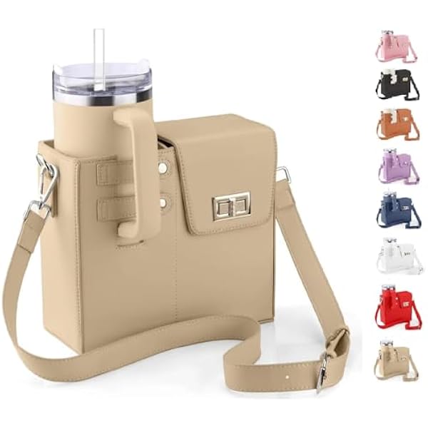 CATSEA Crossbody Bag With Cup Holder - Water Bottle Purse For Women, Portable Outdoor Shoulder Bag - View #12