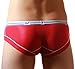 Meykiss Mens Ice Silk Breathable Triangle Underpants Brief Panties US M Red