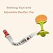 Baby Teething Toys - Natural Organic Freezer Safe Teether Set with Pacifier Clip for 3 to 12 Months Babies, Soft Silicone Fruit Teethers Toys, Infant and Toddler(5 Pack）