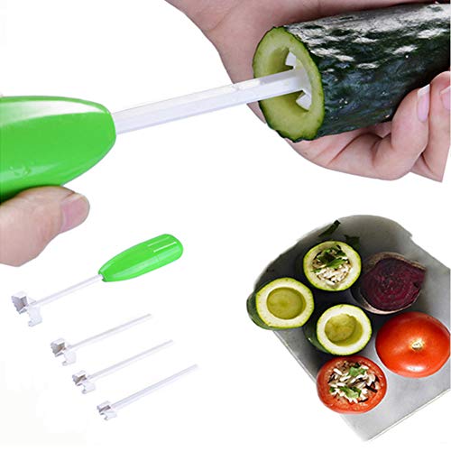 Replaceable Head Vegetable Spiral Cutter Vege Drill Spiralizer Digging Device Corer Device Corer For Stuffed Vegetables