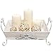 Vintage Shabby Chic White-Washed Wood Decorative Double-Handled Display / Serving Tray - MyGift® Home