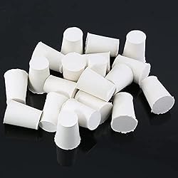 Zorfeter 20 Pcs 0# White Solid Rubber Stoppers