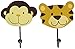NoJo Wall Hooks, Jungle, 2 Count