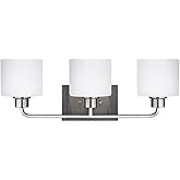 Sea Gull Lighting 4428803-962 Canfield Three-Light Wall / Bath Vanity Style Lights, Brushed Nickel