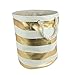 DII Woven Paper Collapsible Laundry Hamper/Storage Basket, 20x15x15, Round, Gold Stripe primary