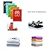 Zmart Travel Shoe Bags 5 Colors Storage Bags See-though 2 in 1 Shoes Bags for Women Portable Waterproof Bag 5-Pack with Drawstring Closure