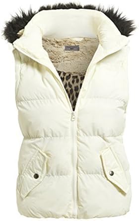 doudoune sans manche creme