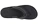 OLUKAI Hokua Men's Beach Sandals, Quick-Dry Flip-Flop Slides, Water Resistant & Wet Grip Rubber Soles, Compression Molded Footbed & Soft Comfort Fit, Black/Dk Shadow, 11