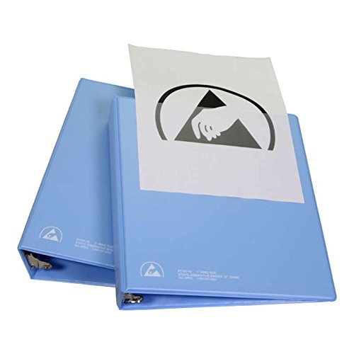 ESDSafe 3Ring Binder with 11/2" Ring Size and Clear View Dissipative