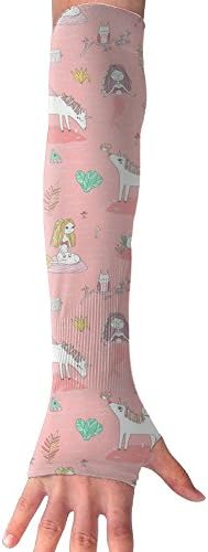 Huadduo Unicorns And Mermaids On The Pond UV Sun Protection Sleeves,Cooling Arm Sleeves For Men &amp; Women Long Arm Sleeve Glove Fit Running,Golf,Cycling, Biking,Driving.