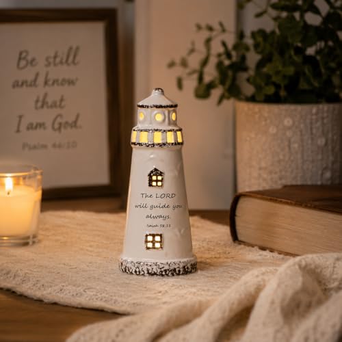 DAILYBREAD Christian Lighthouse Lamp