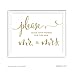 Andaz Press Wedding Party Signs, Glam Gold Glitter Print, 8.5-inch x 11-inch, Please Leave Your Wishes for the New Mr. & Mrs., 1-Pack