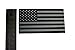 American Flag Car Stickers (American Flag Sticker - Black/Silver (Huge 5