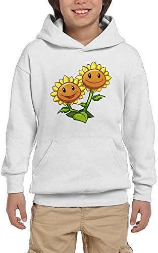 KIMOJI Twin Sunflower Smile Cute Youth Classic Hooded Hoodie With Pocket Sweatshirt