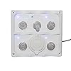 X-Haibei-Marine-Electric-Blue-LED-Toggle-Switch-Panel-5-Gang-with-Power-Socket-Panel-12V