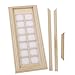 Dollhouse Miniature Wooden Door Furniture Model DIY 14 Squares Unpainted