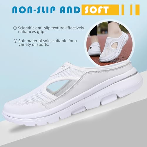 Acfoda Summer Clogs Men Women Slippers Breathable Sandals Non-Slip Comfortable Mesh Shoes for Beach Garden Outdoor Indoor