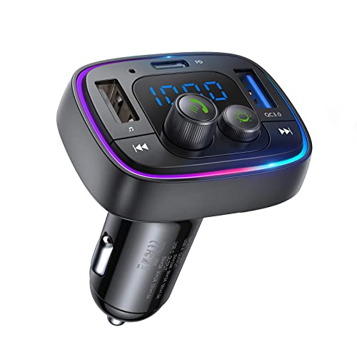 AINOPE Bluetooth for Car Adapter, 36W/6A PD&QC3.0 Bluetooth FM