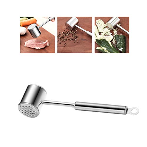 Meat Tenderizer, Stainless Steel Heavy Duty Meat Hammer Softener for Tenderizing Steak, Beef, Chicken, Lamb and Minced Meat
