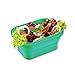 Collapsible silicone food storage containers w/BPA free airtight plastic lids-Set of 3 small and large meal cereal prep container bowl kitchen pantry organization, kids lunch boxes-Microwave & freezer