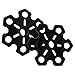 Columb Removable Rubber Snowflake Disk Basket for Hiking Poles, 6 pack (Six)
