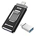 Photo Stick Compatible for iPhone Flash Drive 32 GB iOS Flash Drives for iPhone Backup Drive OTG Smart Phone Memory Stick iPAD External Storage USB 3.0 Flash iPhone Drive Jump Drive PHICOOL-Black