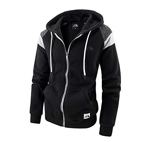 laiwang Men's Color Block Fleece Hoodie
