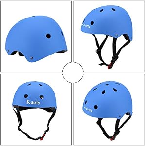Kuulla Kids Toddler Protective Gear Set - 3 to 8 Years Old - Unisex for Girls and Boys - Helmet and Pads - Elbow Knee Skateboard Gear - Other Extreme Sports Activities