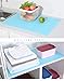 Bloss Premium Quality Shelf Liner Drawer Pad Refrigerator Pad Healthy Fridge Mats Non-Adhesive Cabinet for Kitchen Home Cupboard Desks-Blue 17.7