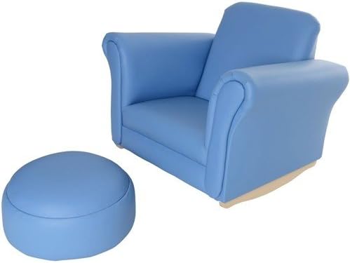 childrens leather chair and footstool