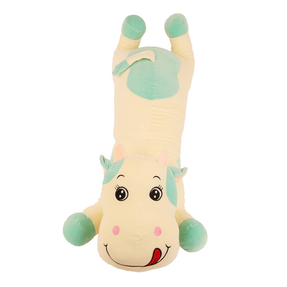 FeiWen Plush Cute cow Stuffed Cotton Soft Animal Toy for Kids/Couples/Friends (Blue, 39.3in)