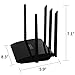 KEKU Intelligent WiFi Router Long Range High Power Wireless Router With 5x5dBi Omni Directional Antenna Computer Router