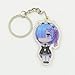Keychain KeyRing Bag Pendant for Anime Re:Zero kara Hajimeru Isekai Seikatsu Rem (Transparent Base)