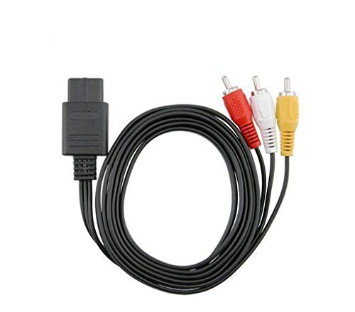 For Nintendo 64 N64 /NGC Game 2Pcs Audio Video Cable Audio Video A/V Cable Cord Wire,By Gbell