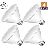 SUNEON Led Par30 Short Neck #Wet Location# 2700k Dimmable Soft White Spotlight bulbs - 11w 75w-equivalent 120v Ul-listed (4-Pack)