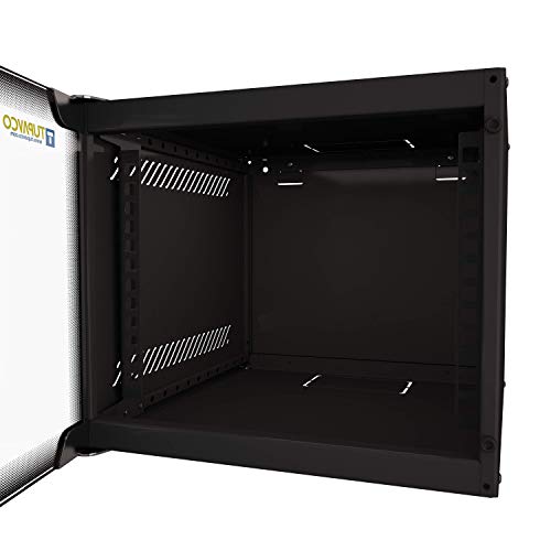 Portable 10" Network Cabinet 4U -Tupavco TP1524- SOHO Floor/Wall Mount Compact Ten Inch Half-Rack -IT Electronics CCTV Media Networking Equipment Server Rackmount Enclosure -Glass Door Secured Lock